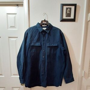 L.L. Bean Men's Casual Button Down Shirt - Navy Blue
